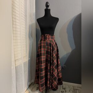Zara Woman Tartan Midi Skirt – Size XS/S